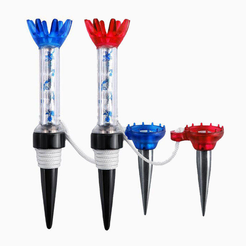 高尔夫球钉子母TEE塑料球托磁性开球T彩色塑胶球针防打飞盒装梯80