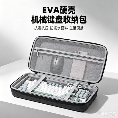 桌面键盘鼠标68/87键防摔收纳包
