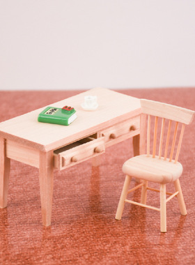 仿真书桌摆件迷你微缩娃娃屋