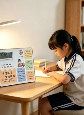 学生励志中国风桌面闹钟摆件