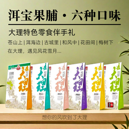 大理特产洱宝话梅伴手礼盒装雕梅白族酸甜零食黑糖黄梅青梅子蜜饯