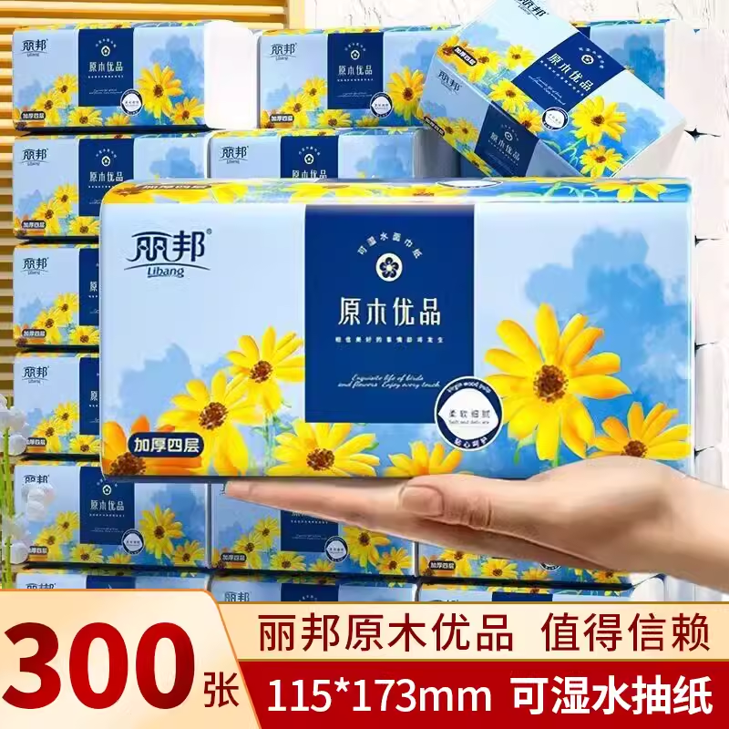 丽邦抽纸大号抽纸餐巾纸大包