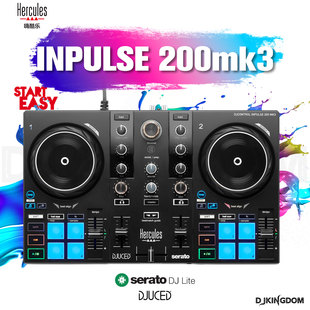 嗨酷乐 Inpulse200MK3 DJ 控制器 新手入门打碟机家用直播混音台