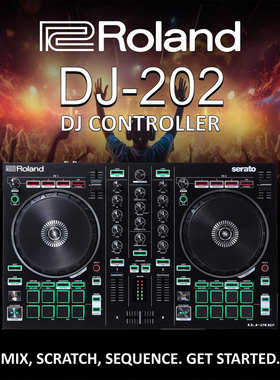 Roland 罗兰 DJ-202 数码DJ打碟机控制器 送serato dj pro软件