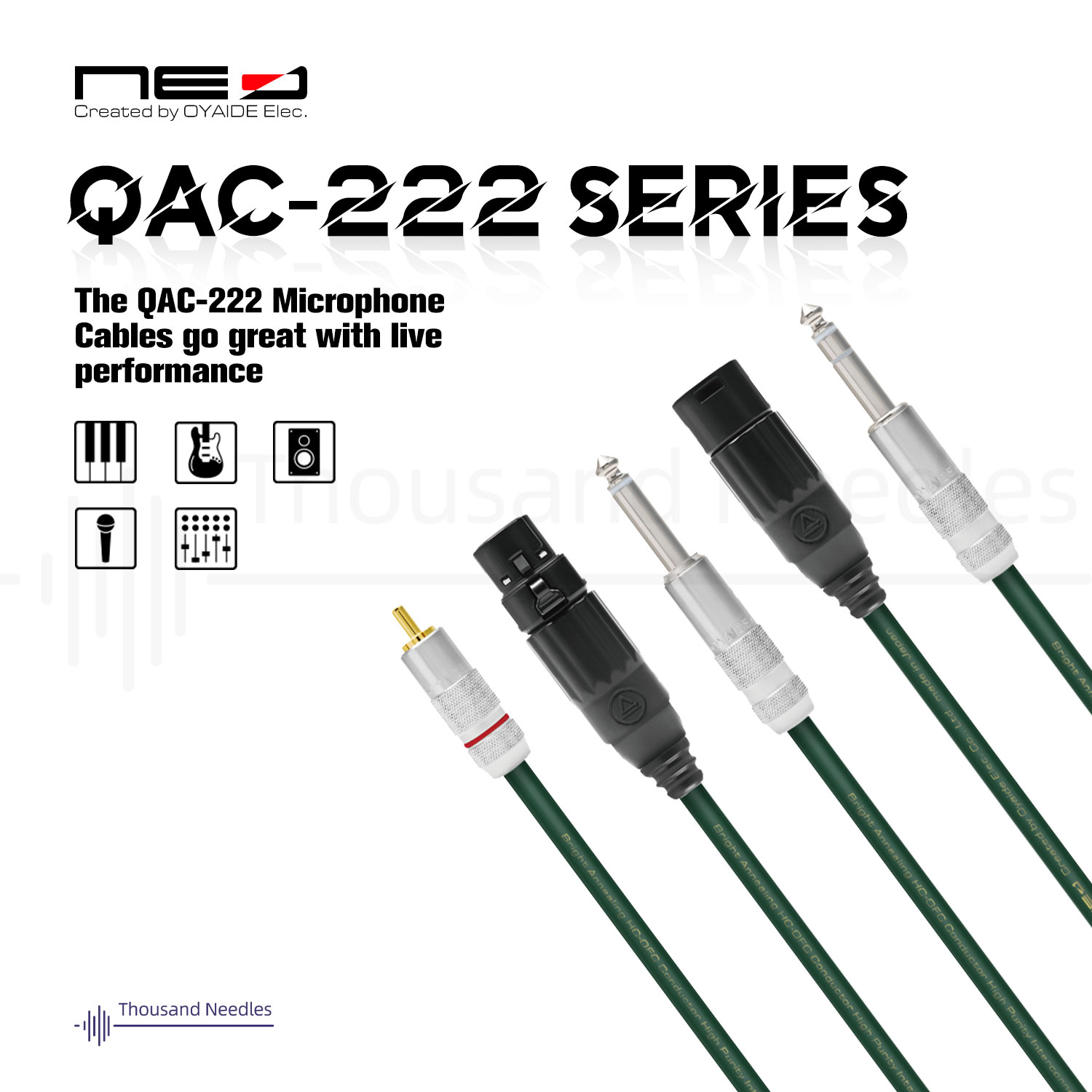 OYAIDE 欧亚德 Neo QAC-222音频线 RCA莲花XLR卡农TRS大三芯TS 影音电器 线材 原图主图