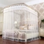 Cửa lưới chống muỗi màu trắng hình chữ U hộ gia đình công chúa giường gió 幔 mã hóa dày khung sàn 1,5m1,8 m giường đôi - Lưới chống muỗi mùng ngủ 4m