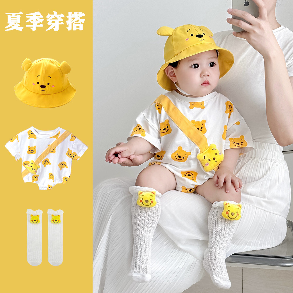夏装宝宝衣服纯棉短袖婴儿连体衣