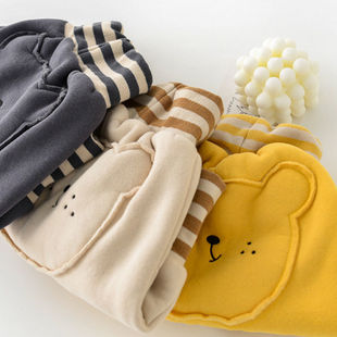 春秋款宝宝大pp裤休闲秋季纯棉男宝女宝护肚高腰婴儿长裤外穿保暖