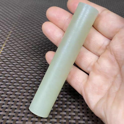 和田玉圆柱山料吊坠青白玉原石玉石印章珠子烟嘴挂件超划算K94
