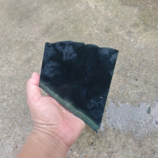 放漏天然黑青玉摆件边角料牌子毛料镯子料吊坠戒指黑而细J06