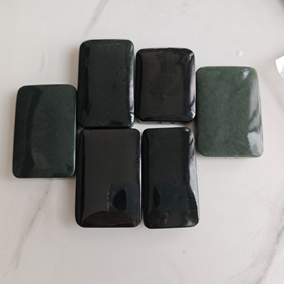 和田玉青玉平安无事牌吊坠黑青玉面包牌挂件细料男款把玩件无字牌