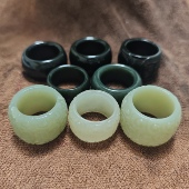 天然和田玉戒指款 扳指指环白玉青白玉青玉黑青玉墨玉扳指放漏正品