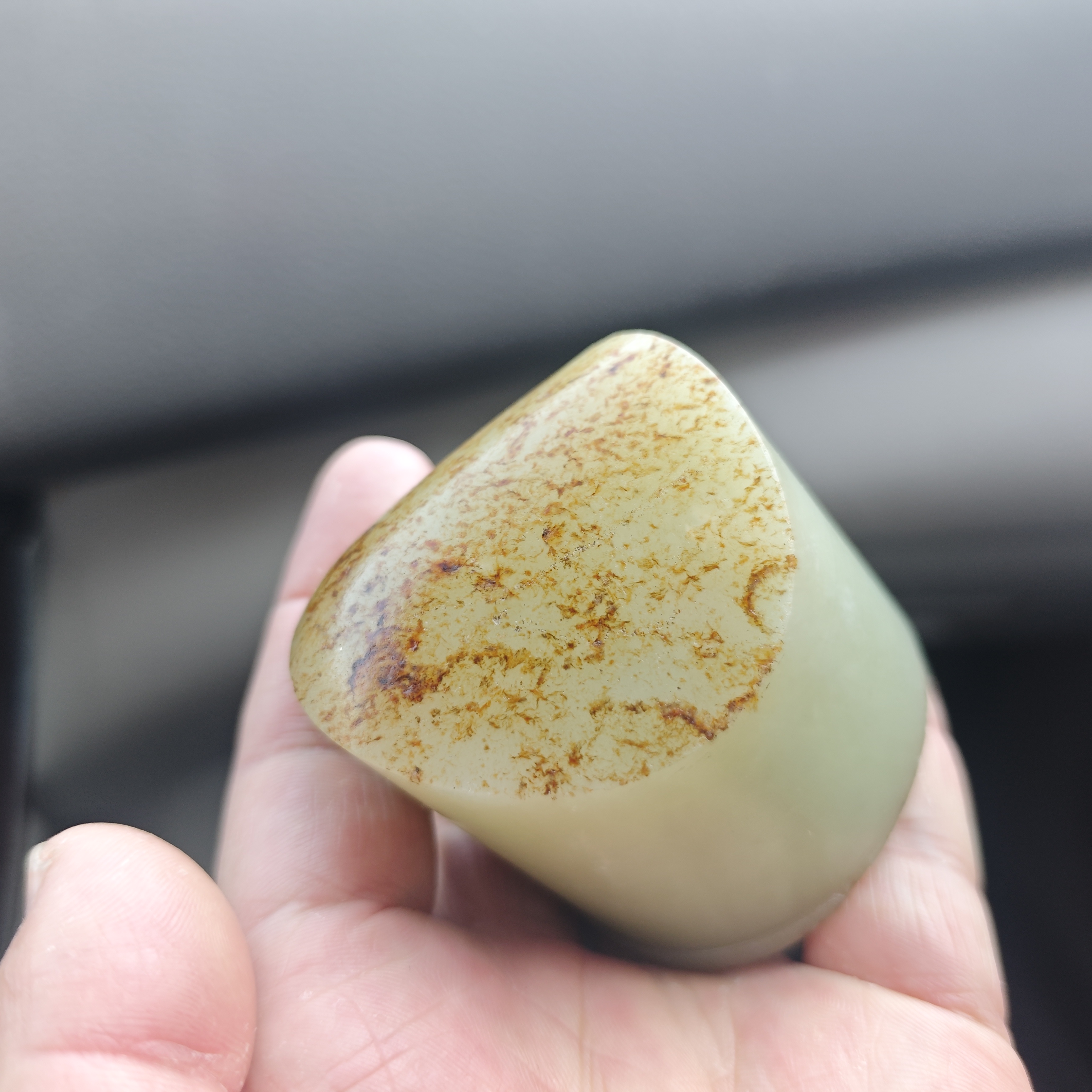 新疆和田玉籽料青白玉山料手镯芯牌子把件挂件电脑雕刻放漏Z13