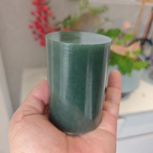 天然和田玉新疆且末玉高沓镯芯料立体雕刻玉材细润无裂电胞雕刻