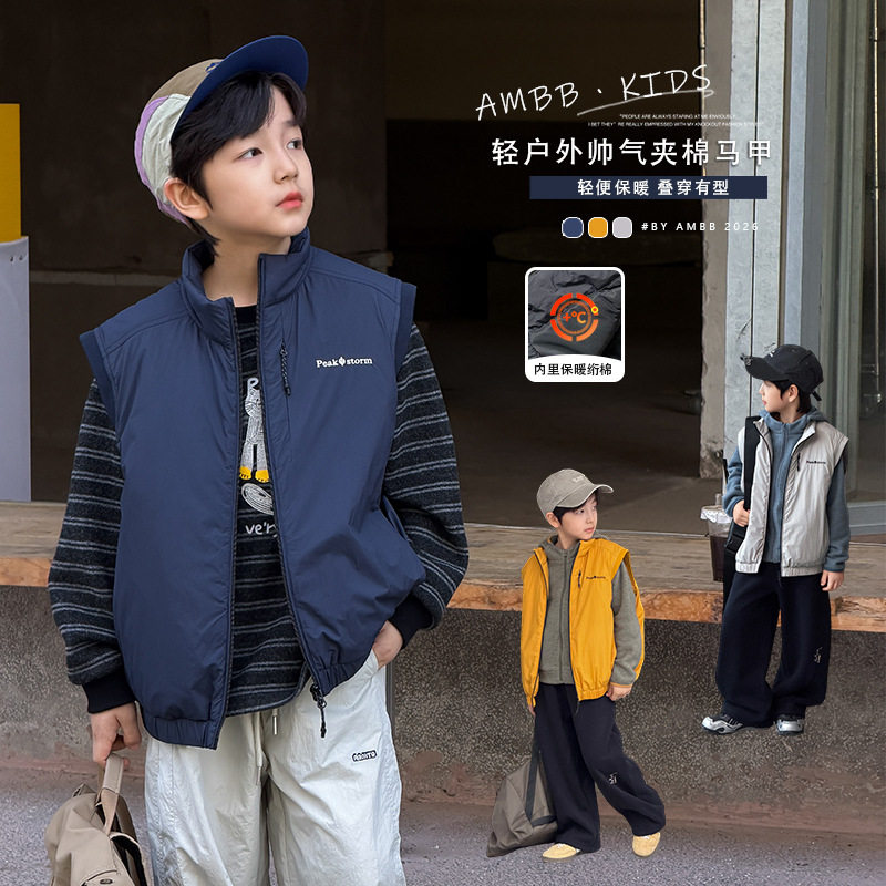 叠穿棉衣马甲防风保暖夹棉棉服潮