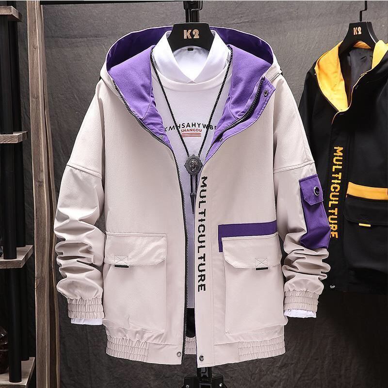 工装外套男春秋季潮牌ins连帽薄款夹克潮流学生夏装休闲男装上衣