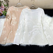 国风重磅丝麻烫钻重工刺绣高级感百搭衬衫 新中式 上衣 凤凰于飞