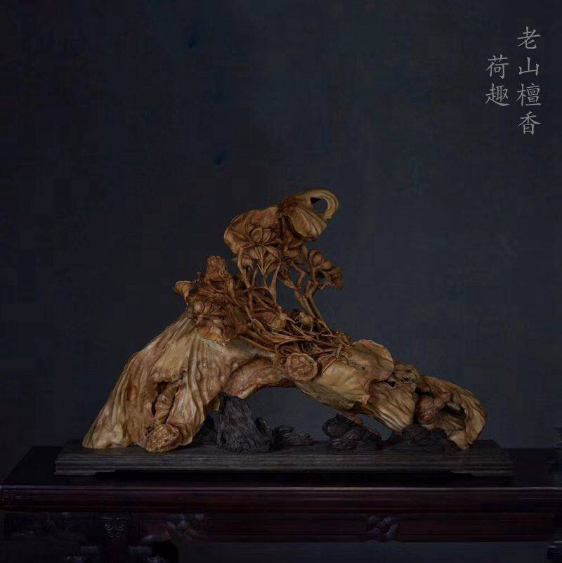昊艺木雕古典镂空老山檀香纯手工