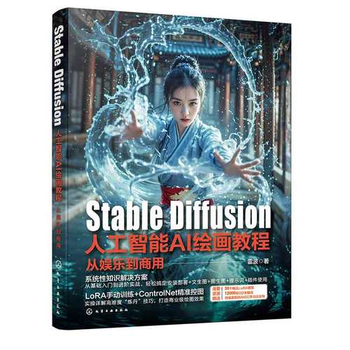 Stable Diffusion人工智能AI绘画教程：从娱乐到商用雷波9787122453303 化学工业出版社正版图书