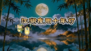 江湖夜雨十年灯 歌曲原唱+伴奏完整版led高清背景视频
