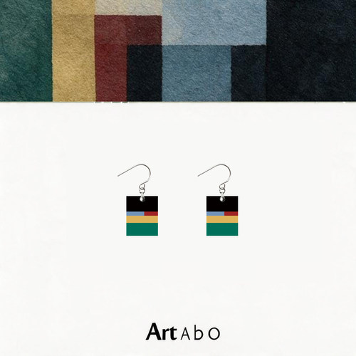 积木檀】ArtAbO艺术耳环新中式天然黑檀木高街抽象礼特色