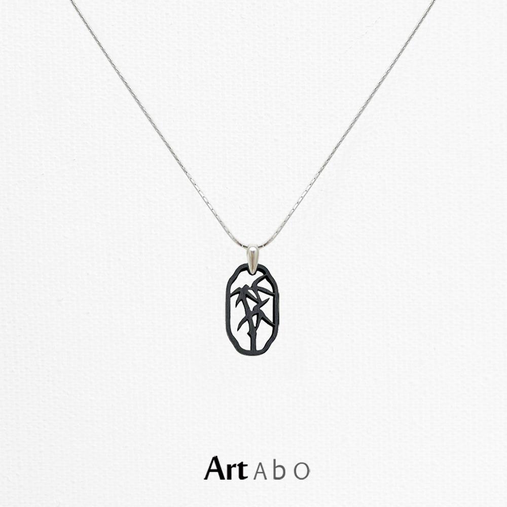 镂空黑檀竹纯银竹节银链ArtAbO