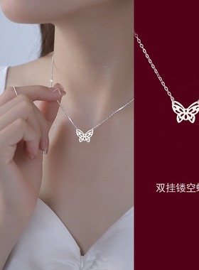 欧美甜美精致简约小众设计款式气质百搭淑女款吊坠项链锁骨链颈链