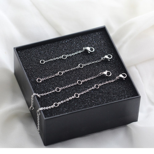 手链项链脚链两头延长链加长diy饰品调节链配件材料钛钢洗不掉色