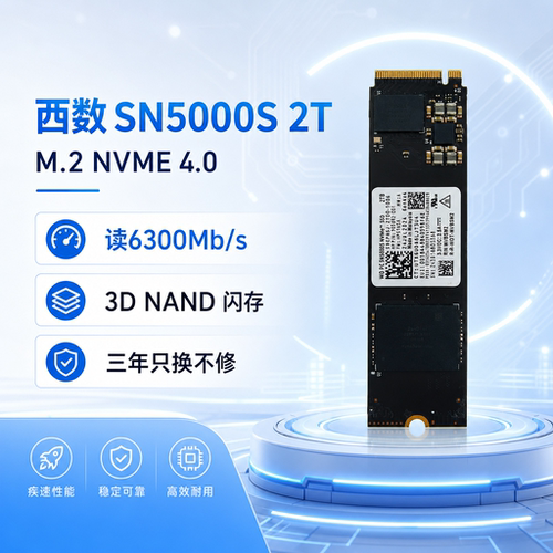 西数SN5000S 正品 M.2 2280 NVME4.0笔记本台式高速固态硬盘2t