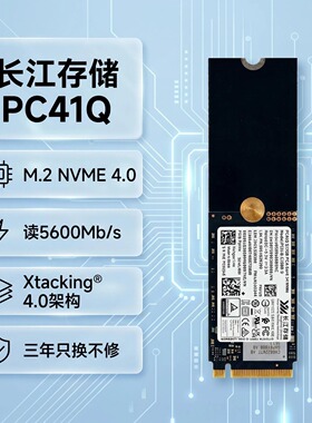 长江存储PC41Q 第四代 M.2 2280 NVME4.0 笔记本台式固态硬盘512g