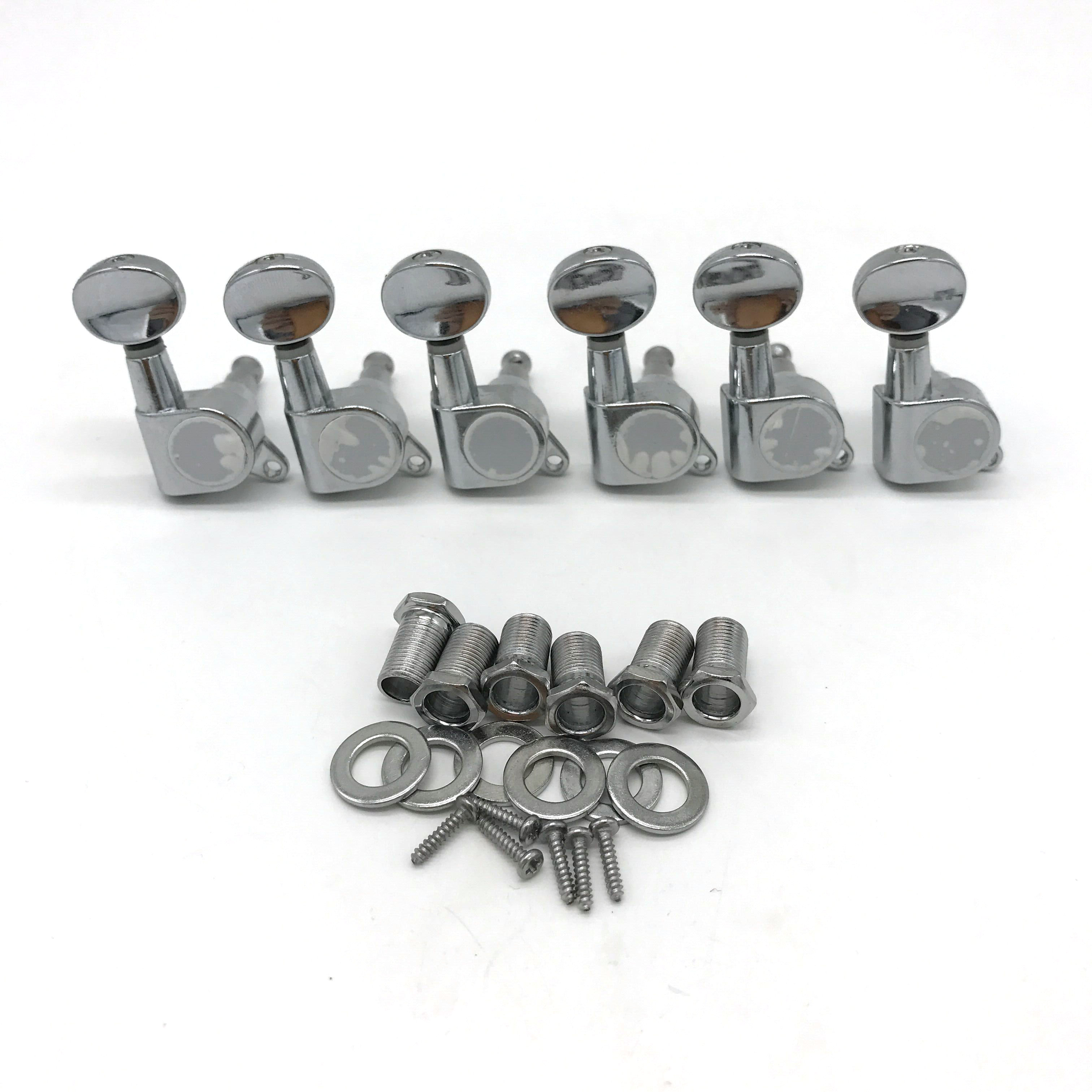 小圆头全封闭 电木吉他弦钮 镀锘民谣全封闭弦轴 电镀头卷弦器