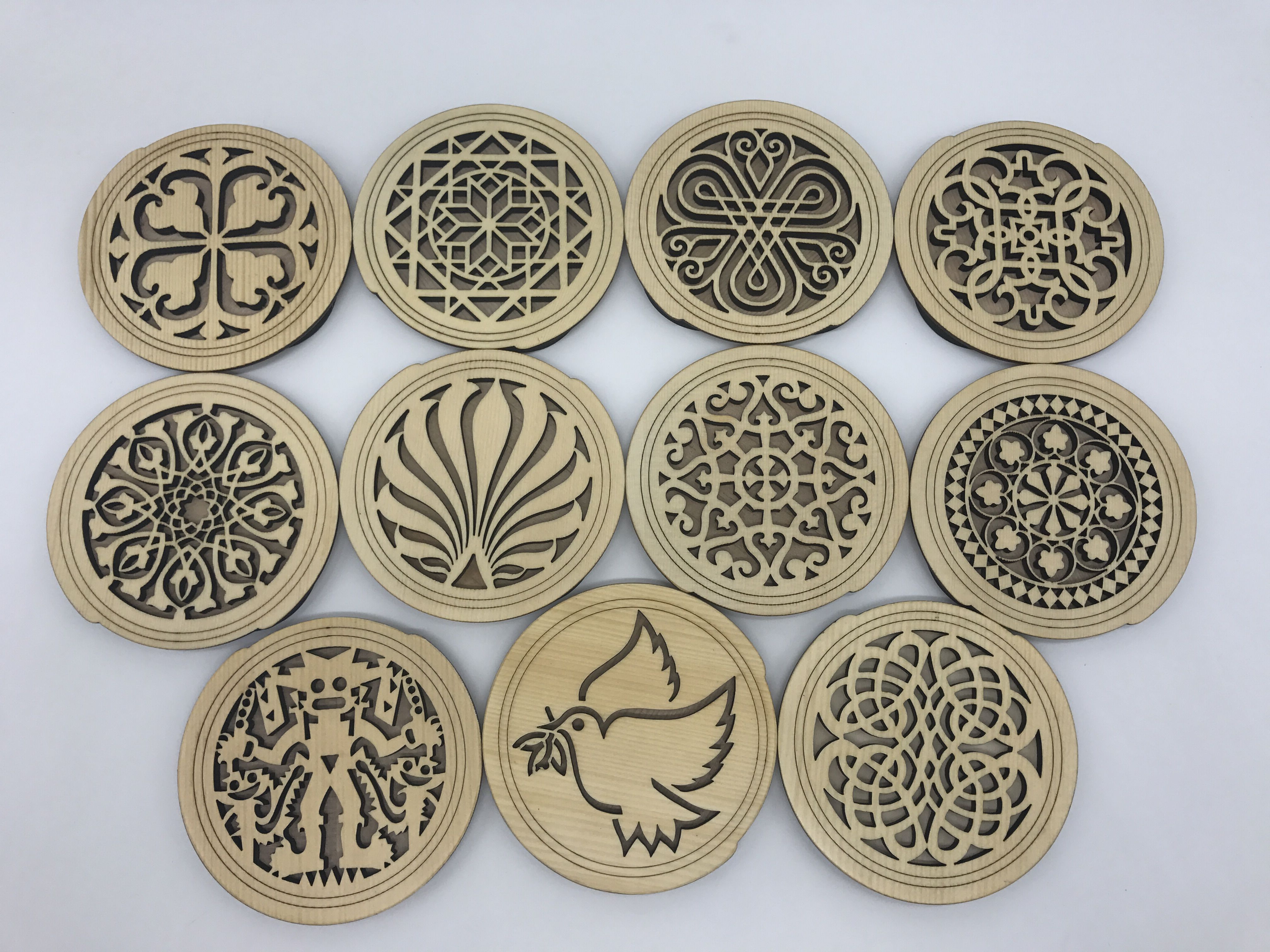 高档木质音孔圈 民谣电箱木吉他防啸盖 弱音器 防啸叫实木音孔盖