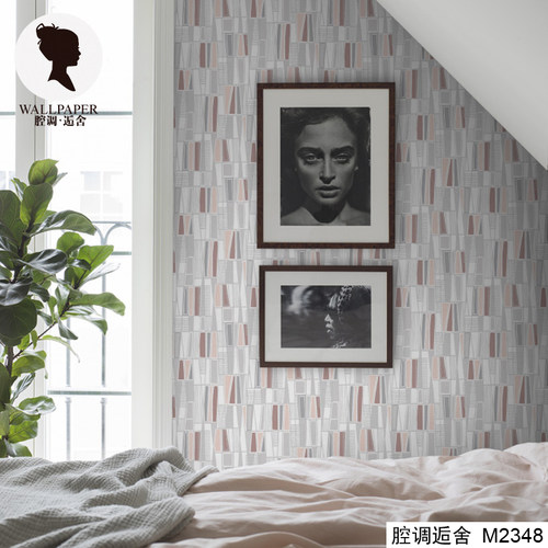 腔调壁画几何体现代多色客厅卧室欧美怀旧背景M2348