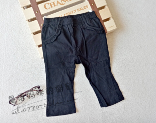 纯棉运动女110码 特价 薄款 女童七分八分打底裤 0603 外贸原单儿童装