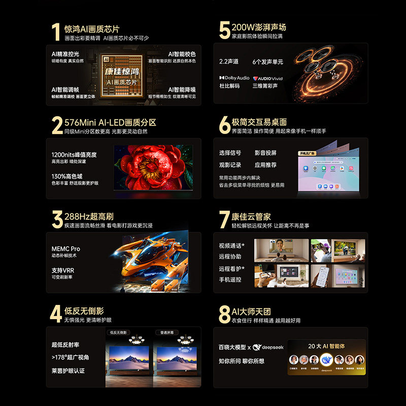 厂配 康佳易AI电视G10 85英寸超高清液晶电视机家用以旧换新