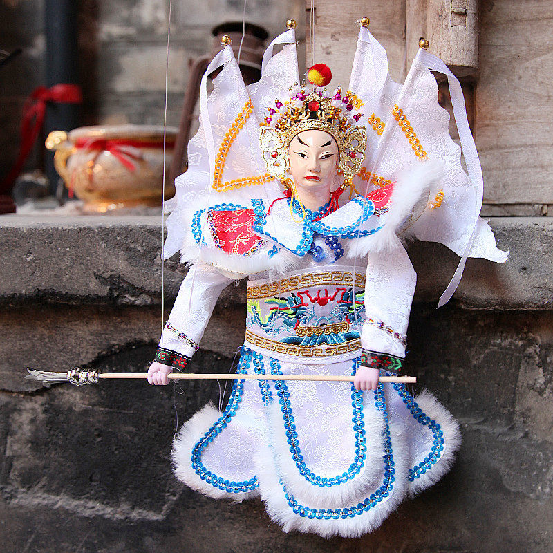 非遗传统手工艺品提线木偶戏 三国五虎将关于赵云张飞布袋戏手偶,特色手工艺,木偶,淘宝优惠券,粉丝福利购,淘宝优惠卷