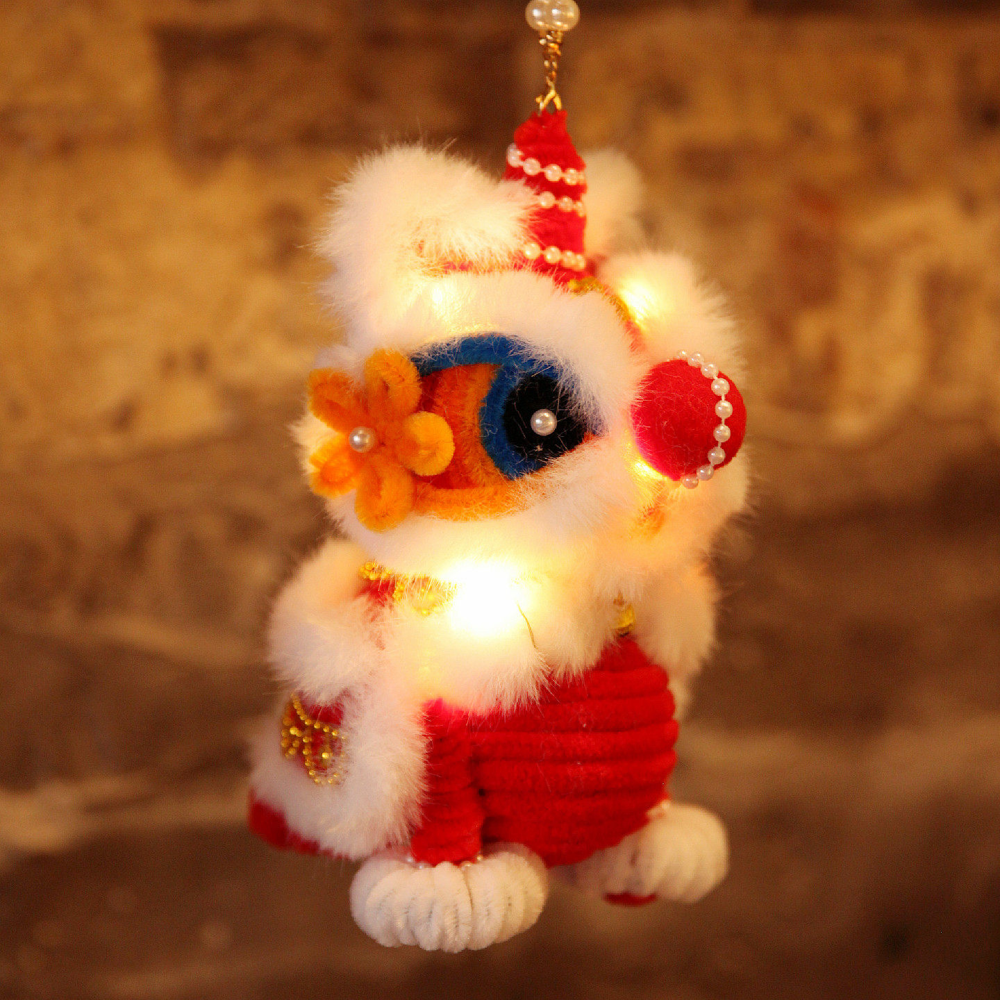 扭扭灯醒狮灯笼成品特色手工艺品玩偶发光玩具立体舞狮子摆件挂件,特色手工艺,其他特色工艺品,淘宝优惠券,粉丝福利购,淘宝优惠卷