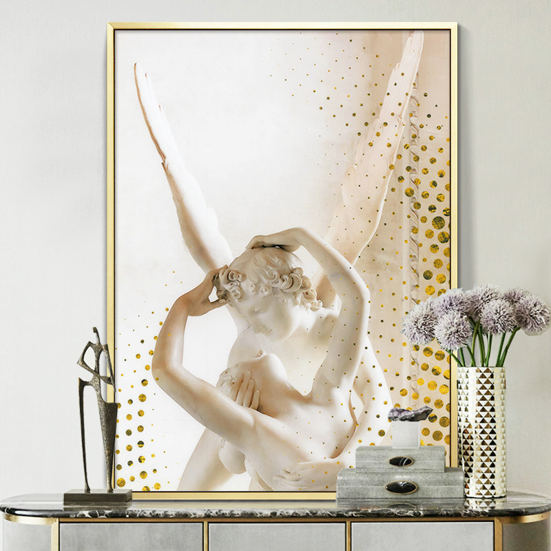 尚尚木莲简美走廊过道挂画天使人物艺术画餐厅壁画轻奢玄关装饰画