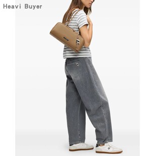 牛皮老佛爷拉链方盒形腋下女包 直邮代购 26春夏 Lagerfeld Karl