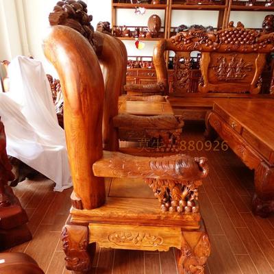 孔雀18公分红木家具10缅甸花梨木