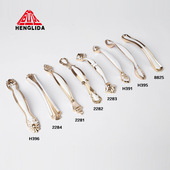 欧式 精密电镀零甲醛琥珀象牙白瓷白橱柜门家具抽屉锌合金拉手