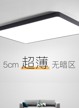 卡奇洛LED吸顶灯简约现代大气铁艺卧室客厅灯家用饭厅长方形灯具