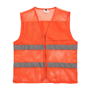 反光马甲黄色红色新款橘汽车工作服夏季外卖背心代驾网眼坎肩定制
