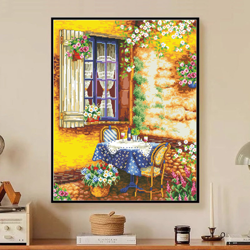 十字绣厂家小红书2025新款线绣客厅刺绣欧式风景