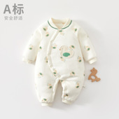 安阳乐萌服饰有限公司宝宝秋冬加厚夹棉和尚服连体衣新生婴幼儿
