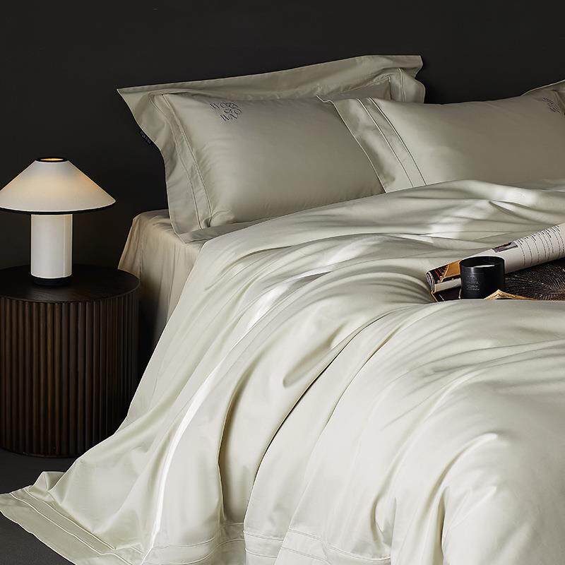 海门区久莎纺织品经营部简约轻奢140支阿瓦提长绒棉全棉床单四件