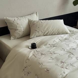 通州区雅佰庭纺织品厂高档轻奢100s长绒棉全棉加厚磨毛四件套床单