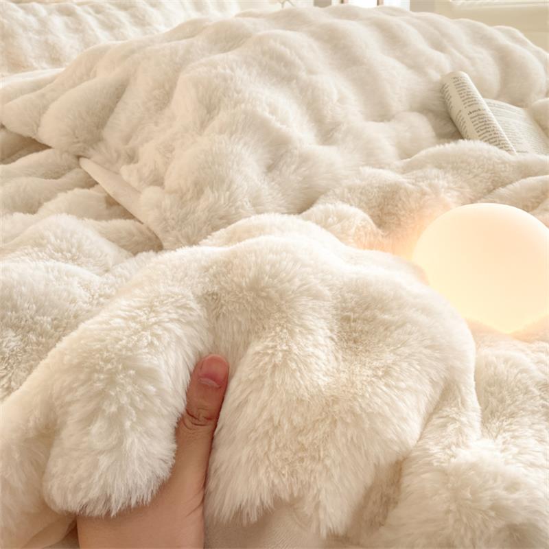 南通蓝序纺织品有限公司被罩牛奶绒被套毛绒四件套兔毛绒加厚保暖