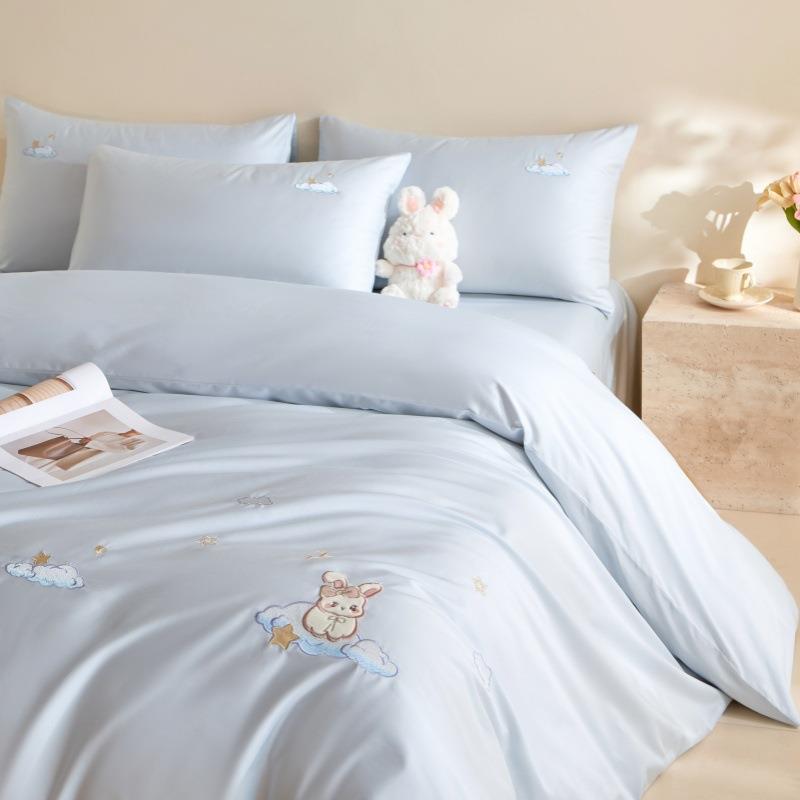 南通诺美居纺织品有限公司可爱卡通长绒棉床上四件套全棉纯棉刺绣