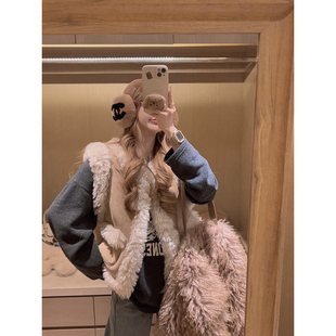 复古麂皮绒马甲皮毛毛外套 两面穿 中古感 Yukiss